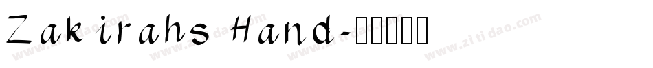 Zakirahs Hand字体转换